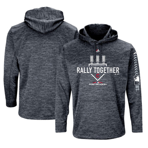Cleveland Indians Majestic 2018 Postseason Authentic Collection Streak Fleece Pullover Hoodie