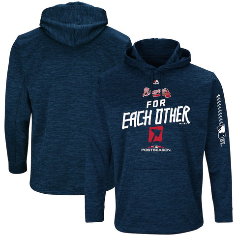 Atlanta Braves Majestic 2018 Postseason Authentic Collection Streak Fleece Pullover Hoodie