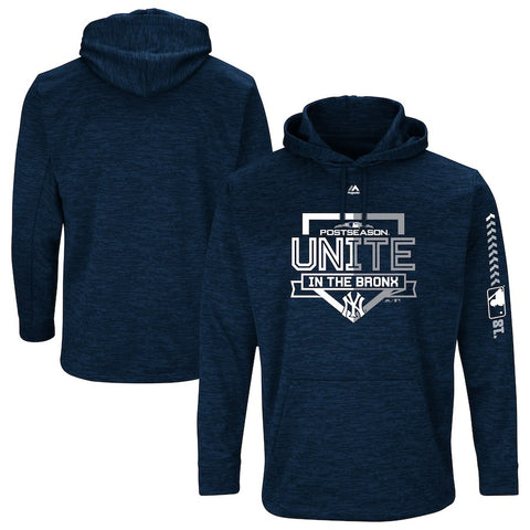 New York Yankees Majestic 2018 Postseason Authentic Collection Streak Fleece Pullover Hoodie