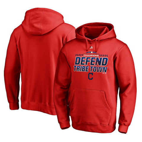 Cleveland Indians Majestic 2018 AL Central Division Champions Locker Room Defend Pullover Hoodie
