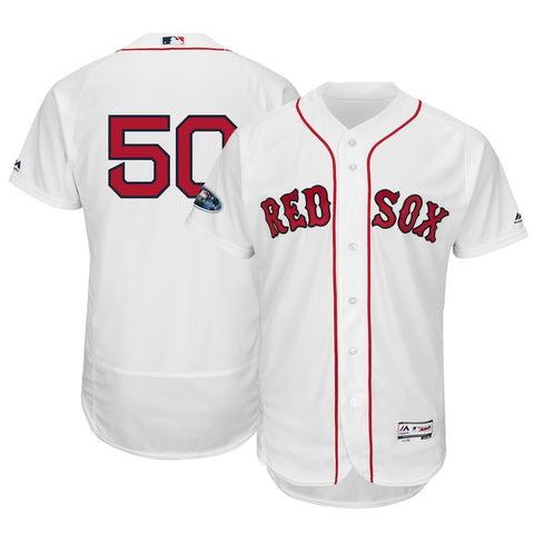 Mookie Betts Boston Red Sox Majestic 2018 Postseason Home Authentic Flex Base Player Jersey