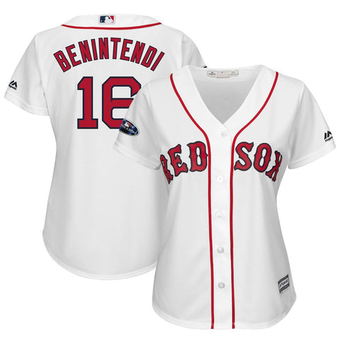 Andrew Benintendi Boston Red Sox Majestic Women's 2018 Postseason Home Cool Base Player Jersey