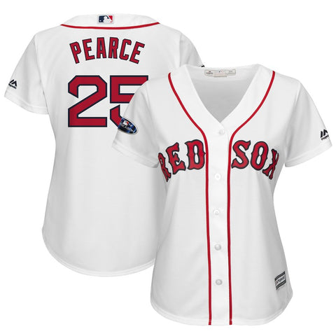 Steve Pearce Boston Red Sox Majestic Women's 2018 Postseason Home Cool Base Player Jersey