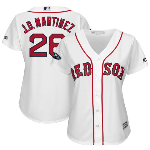 J.D. Martinez Boston Red Sox Majestic Women's 2018 Postseason Home Cool Base Player Jersey