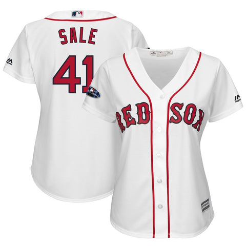 Chris Sale Boston Red Sox Majestic Women's 2018 Postseason Home Cool Base Player Jersey