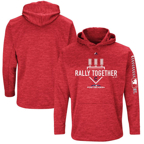 Cleveland Indians Majestic Youth 2018 Postseason Authentic Collection Streak Fleece Pullover Hoodie
