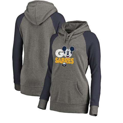 Buffalo Sabres   Women's Disney Rally Cry Tri-Blend Raglan Pullover Hoodie