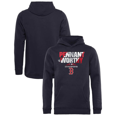 Boston Red Sox   Youth 2018 American League Champions Heater Pullover Hoodie