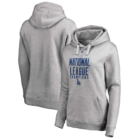 Los Angeles Dodgers Majestic Women's 2018 National League Champions Flyball Pullover Hoodie