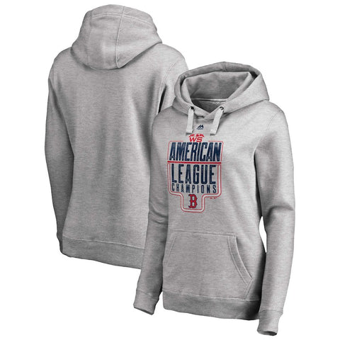 Boston Red Sox Majestic Women's 2018 American League Champions Flyball Plus Size Pullover Hoodie