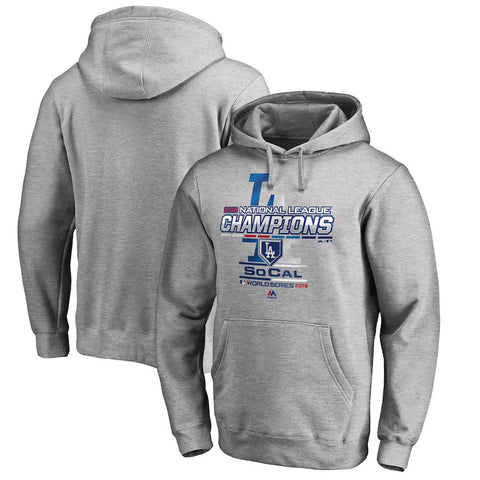 Los Angeles Dodgers Majestic 2018 National League Champions Locker Room Big & Tall Pullover Hoodie