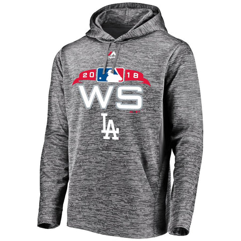 Los Angeles Dodgers Majestic 2018 World Series Bound Authentic Collection Streak Fleece Pullover Hoodie