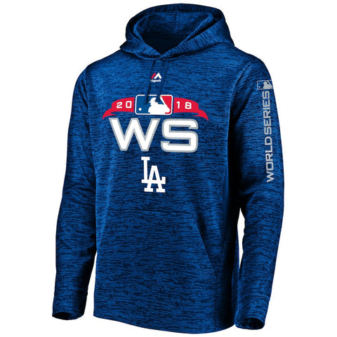 Los Angeles Dodgers Majestic 2018 World Series Bound Authentic Collection Streak Fleece Pullover Hoodie