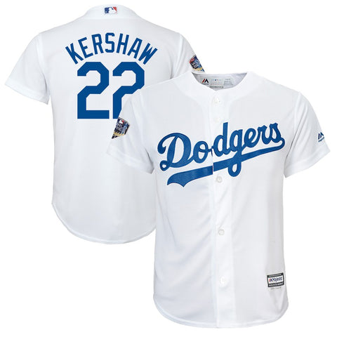 Clayton Kershaw Los Angeles Dodgers Majestic Youth 2018 World Series Player Jersey