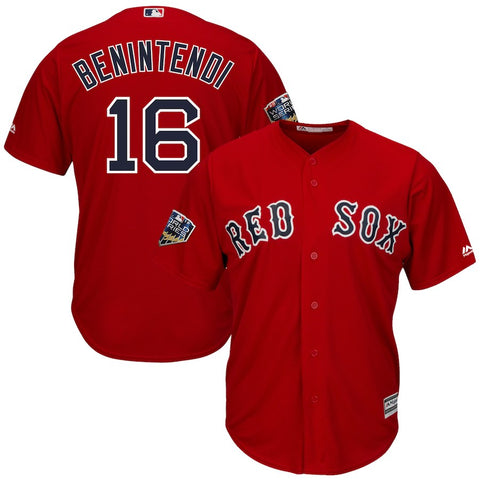 Andrew Benintendi Boston Red Sox Majestic 2018 World Series Cool Base Player Jersey