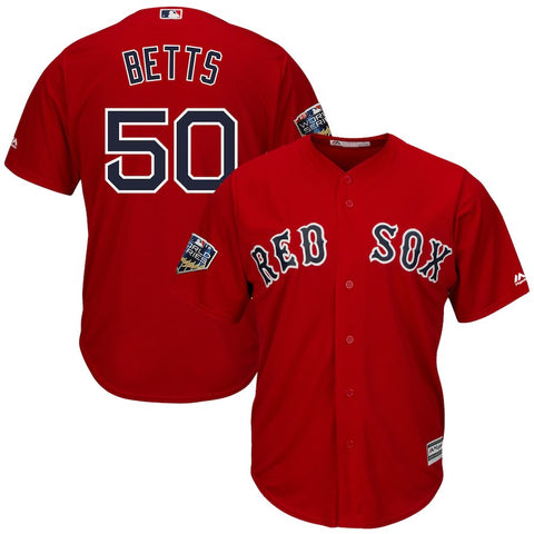Mookie Betts Boston Red Sox Majestic 2018 World Series Cool Base Player Jersey