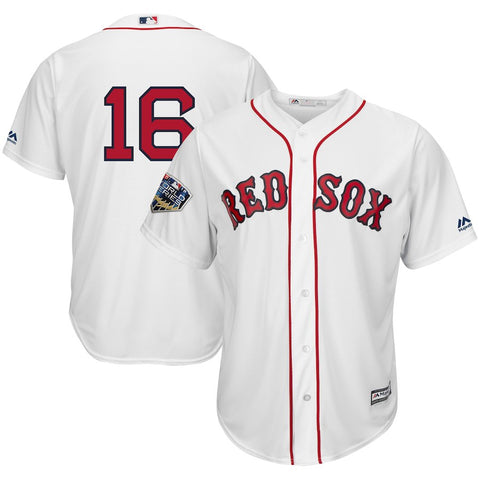 Andrew Benintendi Boston Red Sox Majestic 2018 World Series Cool Base Player Number Jersey