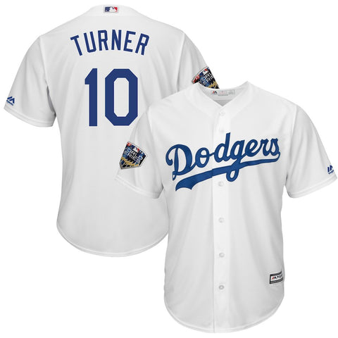 Justin Turner Los Angeles Dodgers Majestic 2018 World Series Cool Base Player Jersey