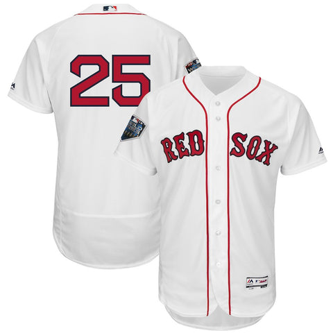 Steve Pearce Boston Red Sox Majestic 2018 World Series Flex Base Player Jersey