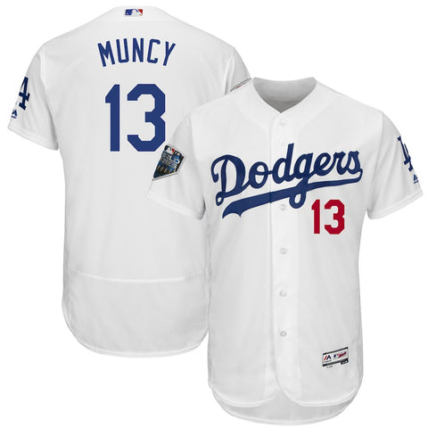 Max Muncy Los Angeles Dodgers Majestic 2018 World Series Flex Base Player Jersey