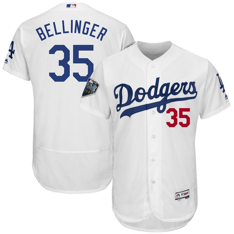 Cody Bellinger Los Angeles Dodgers Majestic 2018 World Series Flex Base Player Jersey