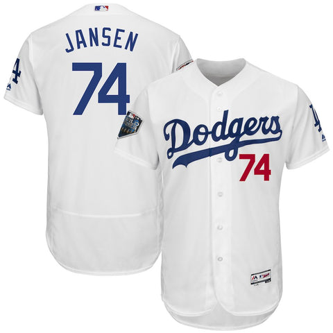 Kenley Jansen Los Angeles Dodgers Majestic 2018 World Series Flex Base Player Jersey