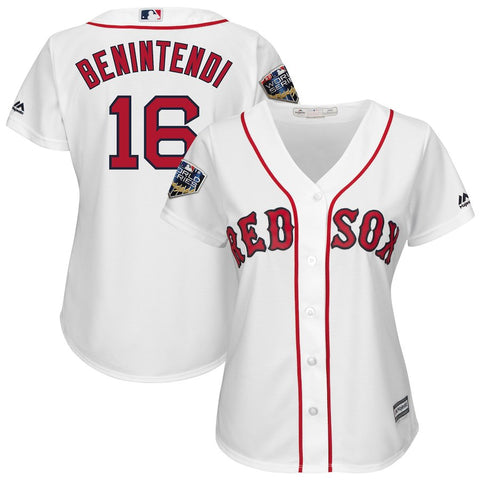 Andrew Benintendi Boston Red Sox Majestic Women's 2018 World Series Cool Base Player Jersey