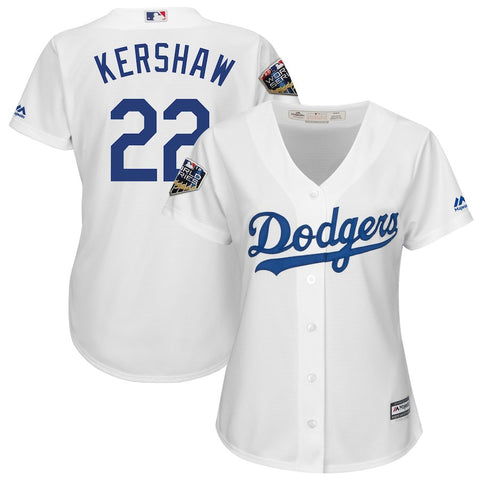 Clayton Kershaw Los Angeles Dodgers Majestic Women's 2018 World Series Cool Base Player Jersey