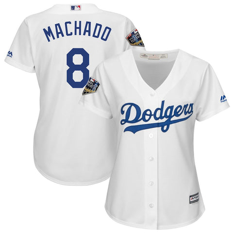 Manny Machado Los Angeles Dodgers Majestic Women's 2018 World Series Cool Base Player Jersey