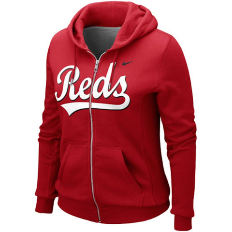 Cincinnati Reds Women's Classic 1.2 Full Zip Hoodie - Red