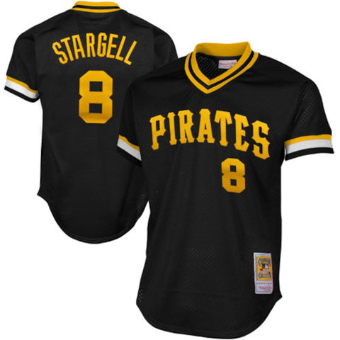Willie Stargell Pittsburgh Pirates Mitchell & Ness 1982 Authentic Cooperstown Collection Mesh Batting Practice Jersey - Black