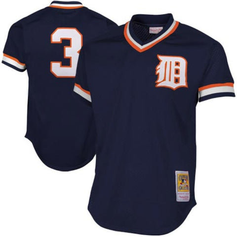 Alan Trammell Detroit Tigers Mitchell & Ness 1984 Authentic Cooperstown Collection Mesh Batting Practice Jersey - Navy