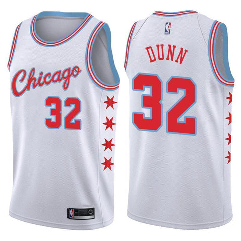 Chicago Bulls Kris Dunn City Edition White Jersey