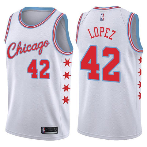 Chicago Bulls Robin Lopez City Edition White Jersey