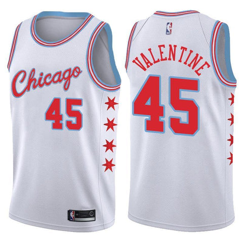 Chicago Bulls Denzel Valentine City Edition White Jersey