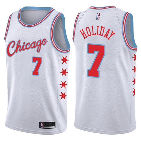 Chicago Bulls Justin Holiday City Edition White Jersey