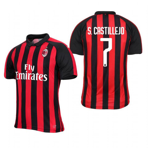 Samu Castillejo AC Milan Home Jersey 2018/19