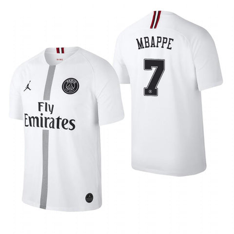 Kylian Mbappe Paris Saint-Germain White Champions League Jersey 2018/19