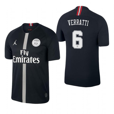 Marco Verratti Paris Saint-Germain Black Champions League Jersey 2018/19