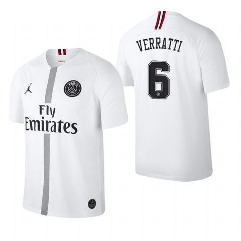 Marco Verratti Paris Saint-Germain White Champions League Jersey 2018/19