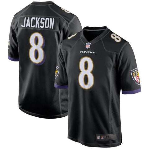 Lamar Jackson Baltimore Ravens 2018 NFL Draft Pick Game Jersey