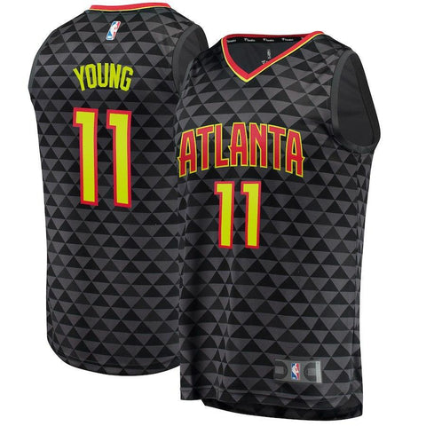 Trae Young Atlanta Hawks Branded Fast Break Jersey Black - Icon Edition