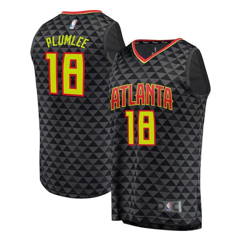 Miles Plumlee Atlanta Hawks Branded Fast Break Jersey Black - Icon Edition