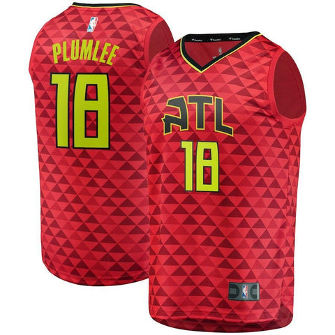 Miles Plumlee Atlanta Hawks Branded Fast Break Jersey Red - Statement Edition